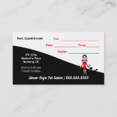 赤白黒ひげそりペットグルーミング 予約カード (裏面)