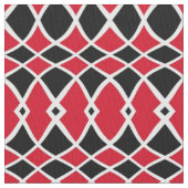 赤白黒オペアートモザイク幾何学模様 ファブリック (クローズアップ)