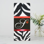 赤白黒ゼブラファーモノグラム、ルビー 招待状 (スタンド正面)