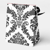 赤白黒タペストリー結婚式の引き出物ボックス フェイバーボックス (裏面サイド)