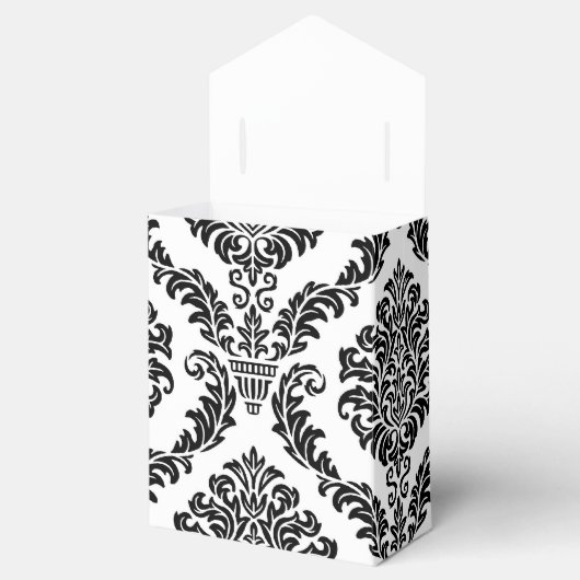 赤白黒タペストリー結婚式の引き出物ボックス フェイバーボックス (オープン)