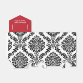 赤白黒タペストリー結婚式の引き出物ボックス フェイバーボックス (折り畳みなし)