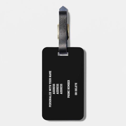 赤白黒モノグラムのバレーラゲッジタグ ラゲッジタグ (裏面縦)