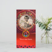 赤白黒ラディバグ赤ちゃんシャワー写真テンプレート (スタンド正面)