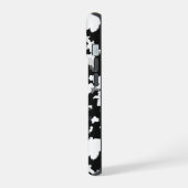 赤白黒不規則抽象デザイン iPhone 15ケース (左側面)