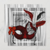 赤白黒仮装パーティー 招待状 (正面/裏面)