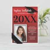 赤白黒卒業発表パーティー 招待状 (スタンド正面)