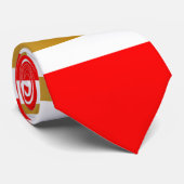 赤白黒及び金ゴールドストライプ ネクタイ (ロール)