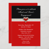 赤白黒婚約の個人設定 招待状 (正面/裏面)