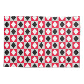 赤白黒幾何菱形ダイヤモンド 枕カバー (裏面)