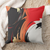 赤白黒抽象芸術アート クッション (ブランケット)