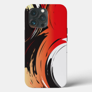 赤白黒抽象芸術アート iPhone 13 PROケース