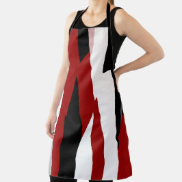 赤白黒抽象芸術 エプロン