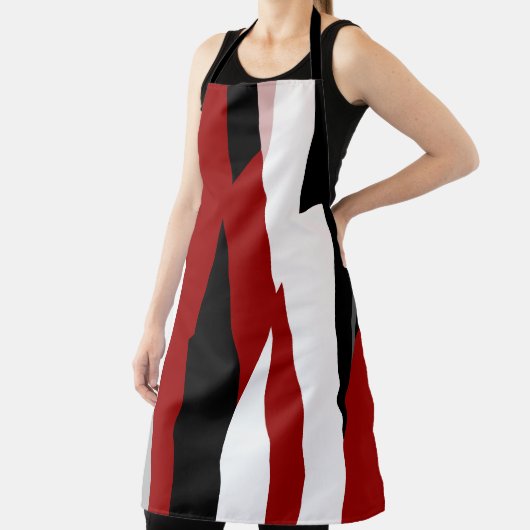 赤白黒抽象芸術 エプロン (インサイチュ)