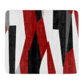 赤白黒抽象芸術 カッティングボード (正面)