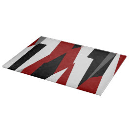 赤白黒抽象芸術 カッティングボード