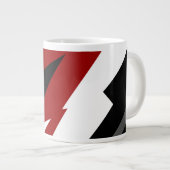 赤白黒抽象芸術 ジャンボコーヒーマグカップ (正面右)