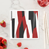 赤白黒抽象芸術 スタンダードランチョンナプキン (インサイチュ)