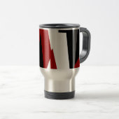 赤白黒抽象芸術 トラベルマグ (正面右)