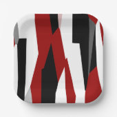 赤白黒抽象芸術 ペーパープレート (正面)