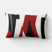 赤白黒抽象芸術 ランバークッション (裏面)