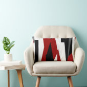 赤白黒抽象芸術 ランバークッション (椅子)