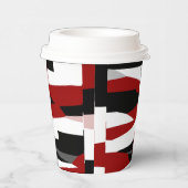 赤白黒抽象芸術 紙コップ (右)