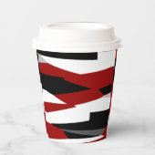 赤白黒抽象芸術 紙コップ (正面)