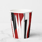 赤白黒抽象芸術 紙コップ (右)