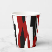 赤白黒抽象芸術 紙コップ (正面)