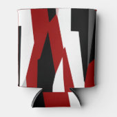 赤白黒抽象芸術 缶クーラー (正面)