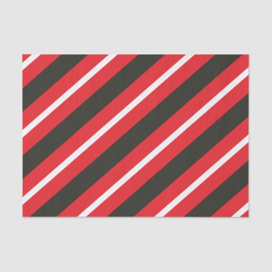 赤白黒斜線幾何ストライプ 薄葉紙 (正面)