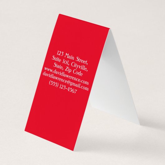 赤白黒水玉模様モダントレンディー管理者 名刺 (裏面)