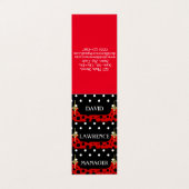 赤白黒水玉模様モダントレンディー管理者 名刺 (外部フラット)