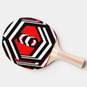 赤白黒番モダン4ロビン 卓球ラケット (横)