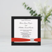 赤白黒赤結婚黒 招待状 (スタンド正面)