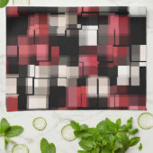 赤白黒 キッチンタオル (折り畳み)