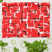 赤白黒 キッチンタオル (折り畳み)