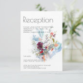 赤白・オレンジフローラエレガント披露宴 招待状 (スタンド正面)