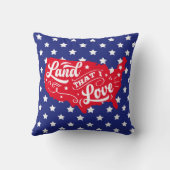 赤白・青愛国的スターUSA 7月4日おもしろい クッション (裏面)