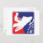 赤白・青・そり・ザズル ポストカード (正面/裏面)