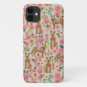赤皮牛の犬花模様 iPhone 11 ケース