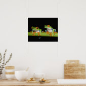 赤目のツノガエル(Agalychnis calidras) ポスター (キッチン)