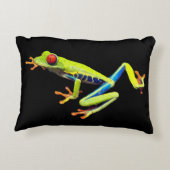 赤目の木絵を描のカエル アクセントクッション (裏面)