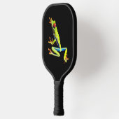 赤目の木絵を描のカエル ピックルボールラケット (左)