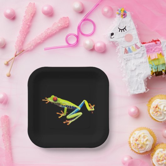 赤目の木絵を描のカエル ペーパープレート (パーティー)