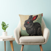 赤目の黒うさぎ クッション (椅子)