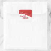 赤目まぶしいスターカーブステッカー スクエアシール (バッグ)