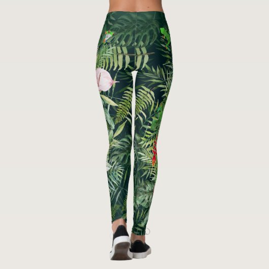 赤目グリーンツリーカエル熱帯水色 レギンス (裏面)