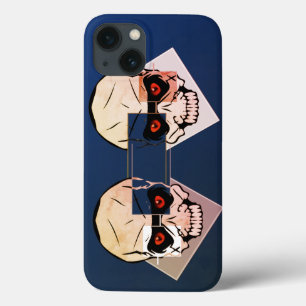 赤目スカルと四角 iPhone 13ケース